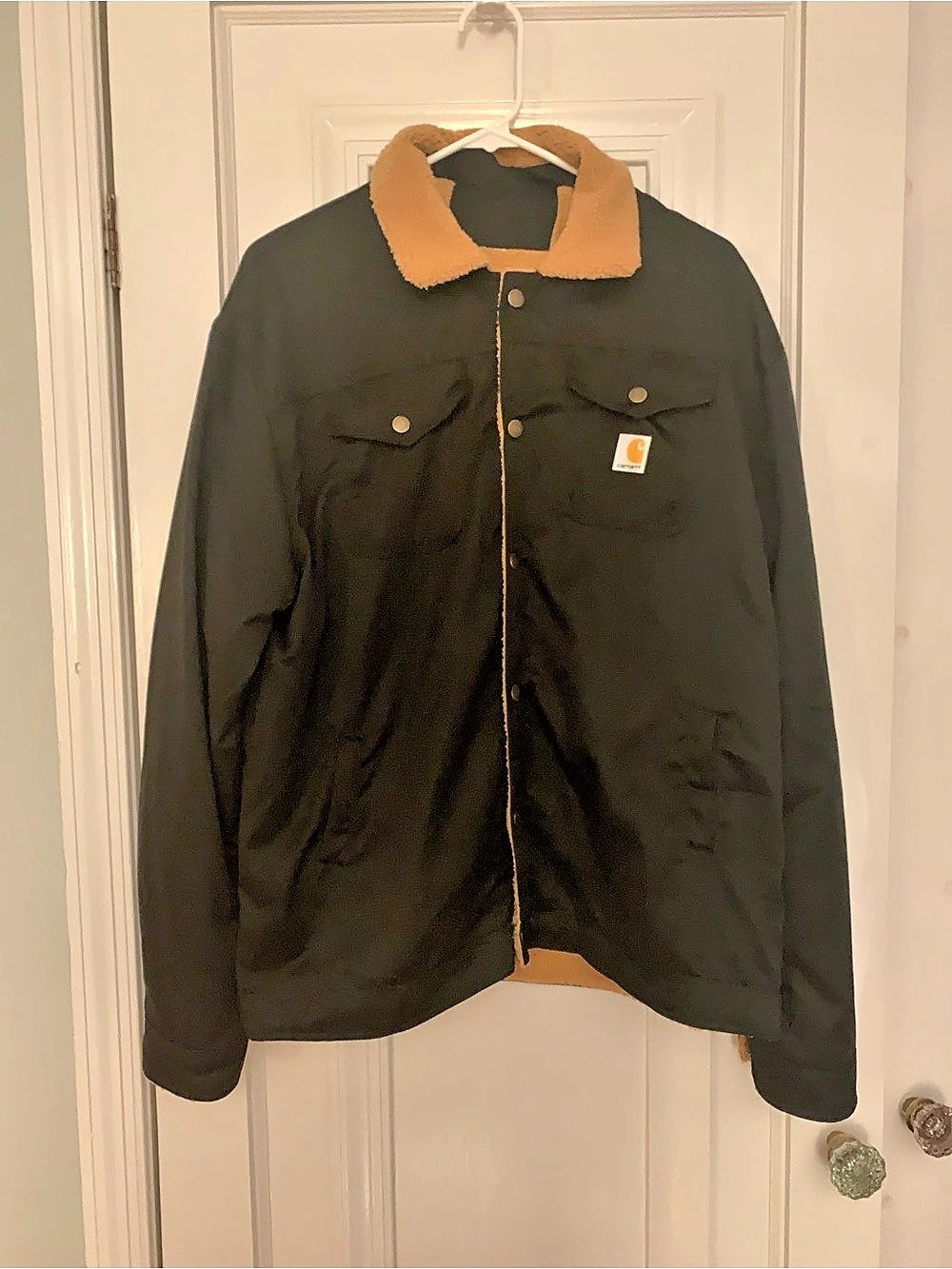 Carhartt Men's Black Sherpa Collar Jacket